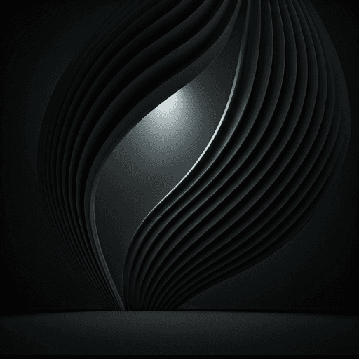 Abstract dark sculptural architectural detail with soft directional lighting