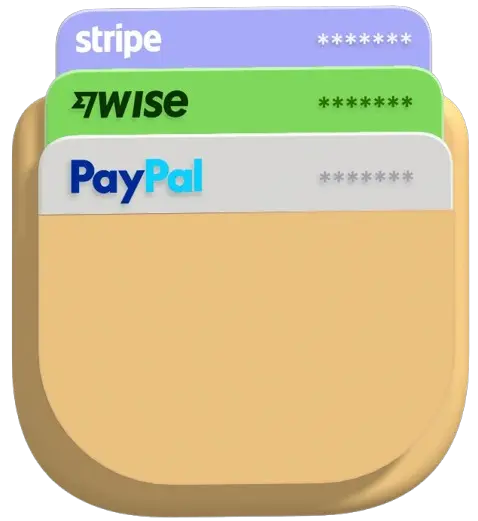 Digital wallet interface representing connected private banking rails